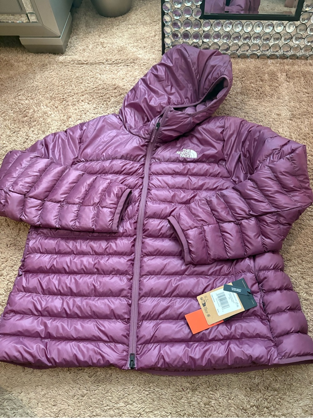 The North Face Women's Hooded Puffer Jacket - Plum